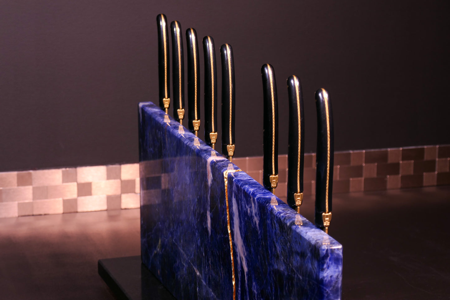 Sodalite knife block | Diamond Cut