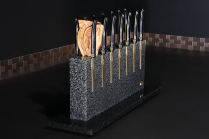 Knife block made of Nero Impala | Big Diamond Cut