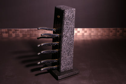 Knife block made of Nero Impala | Big Diamond Cut