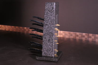 Knife block made of Nero Impala | Big Diamond Cut