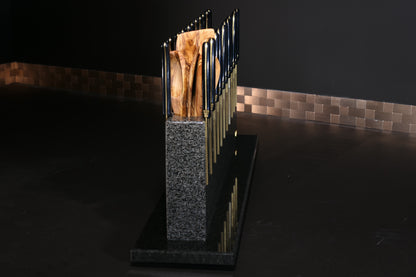 Knife block made of Nero Impala | Big Diamond Cut