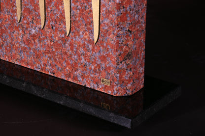 Knife block made of Goth Red | Big Diamond Cut