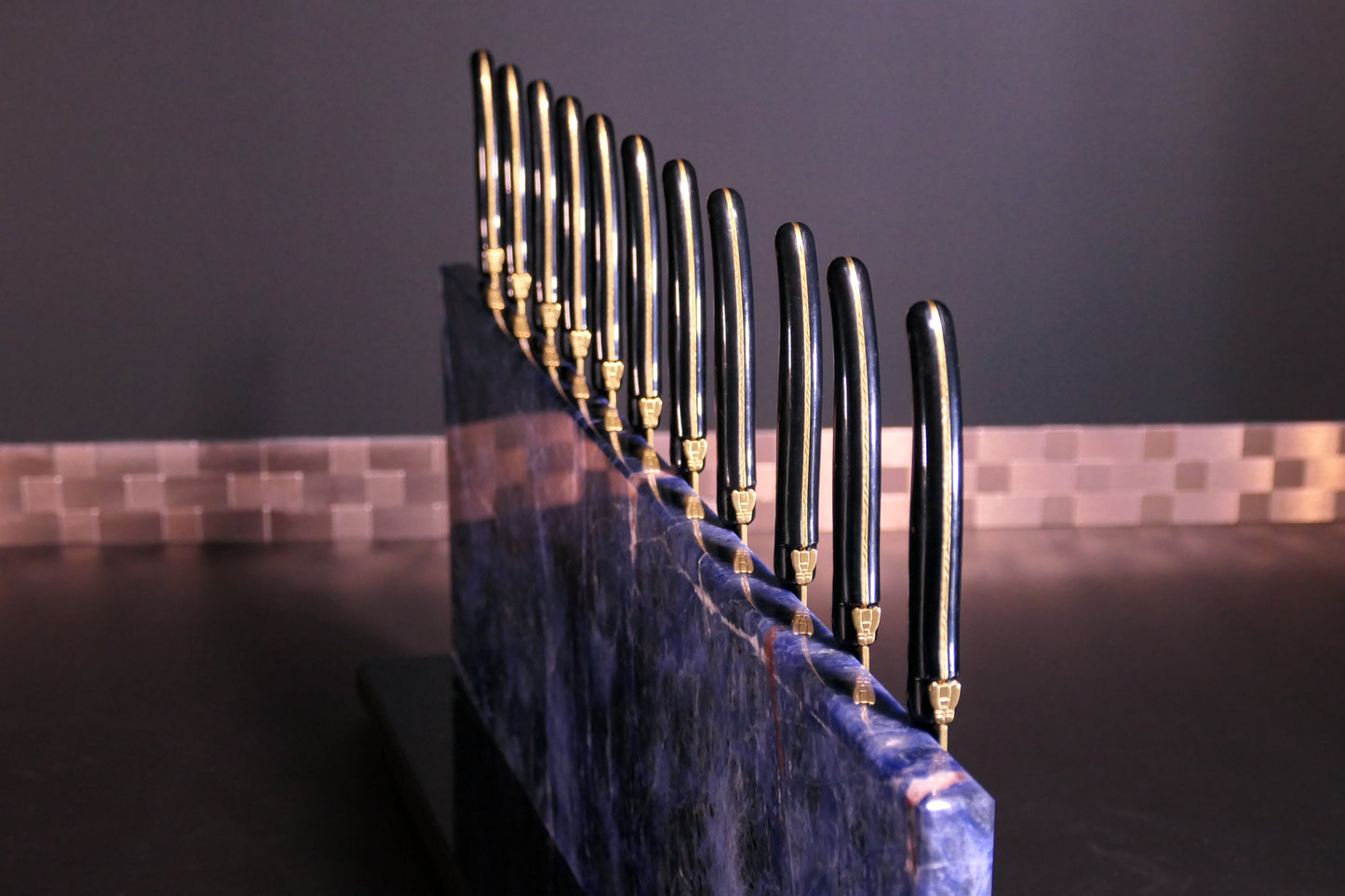 Sodalite knife block | Diamond Cut