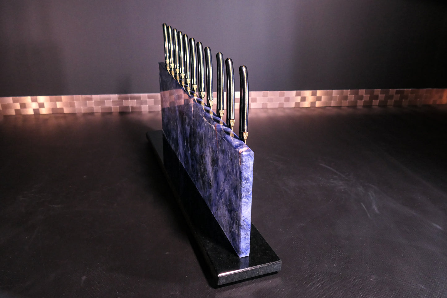 Sodalite knife block | Diamond Cut