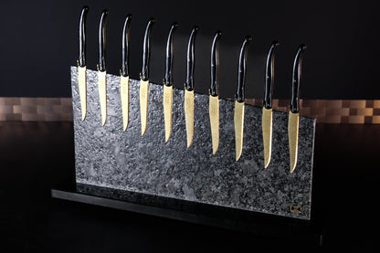 Knife block made of Steel Gray | Diamond cut