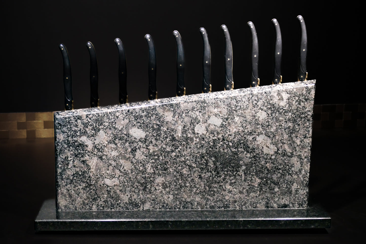 Knife block made of Steel Gray | Diamond cut