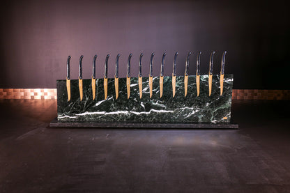 Knife block made of Veria Green | Diamond cut