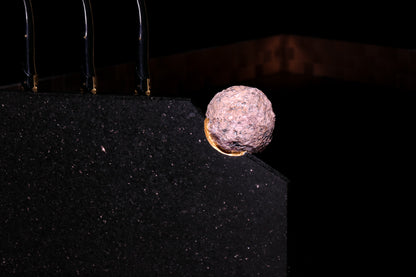 Star Galaxy Gold knife block with a geode