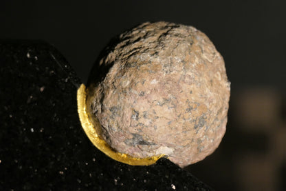 Star Galaxy Gold knife block with a geode