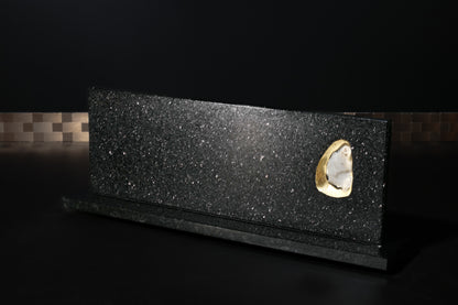 Star Galaxy Gold knife block with rock crystal